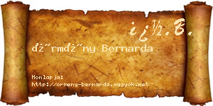 Örmény Bernarda névjegykártya